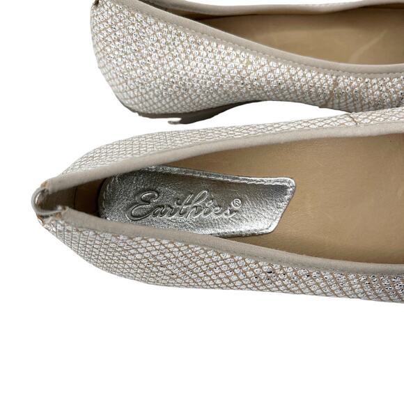 Earthies Ennis Ballet Flats 6 Taupe Silver Orthotic Arch Support Comfort - Picture 9 of 15